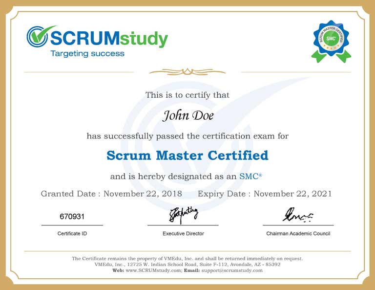 Scrum Master Certified (SMC®)