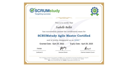 SCRUMstudy Agile Master Certified (SAMC™)